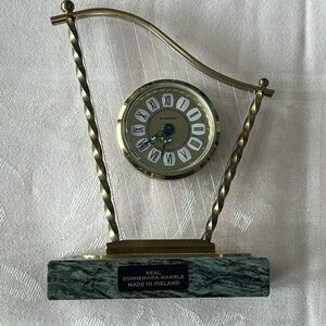 Vintage German Harp-Shaped Clock
